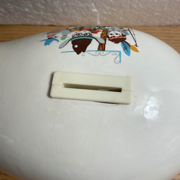 Vintage Rob Roy Piggy Bank Saloon Cops & Robbers Decoration Blue Eyes 11.5” Rare - Picture 5 of 10